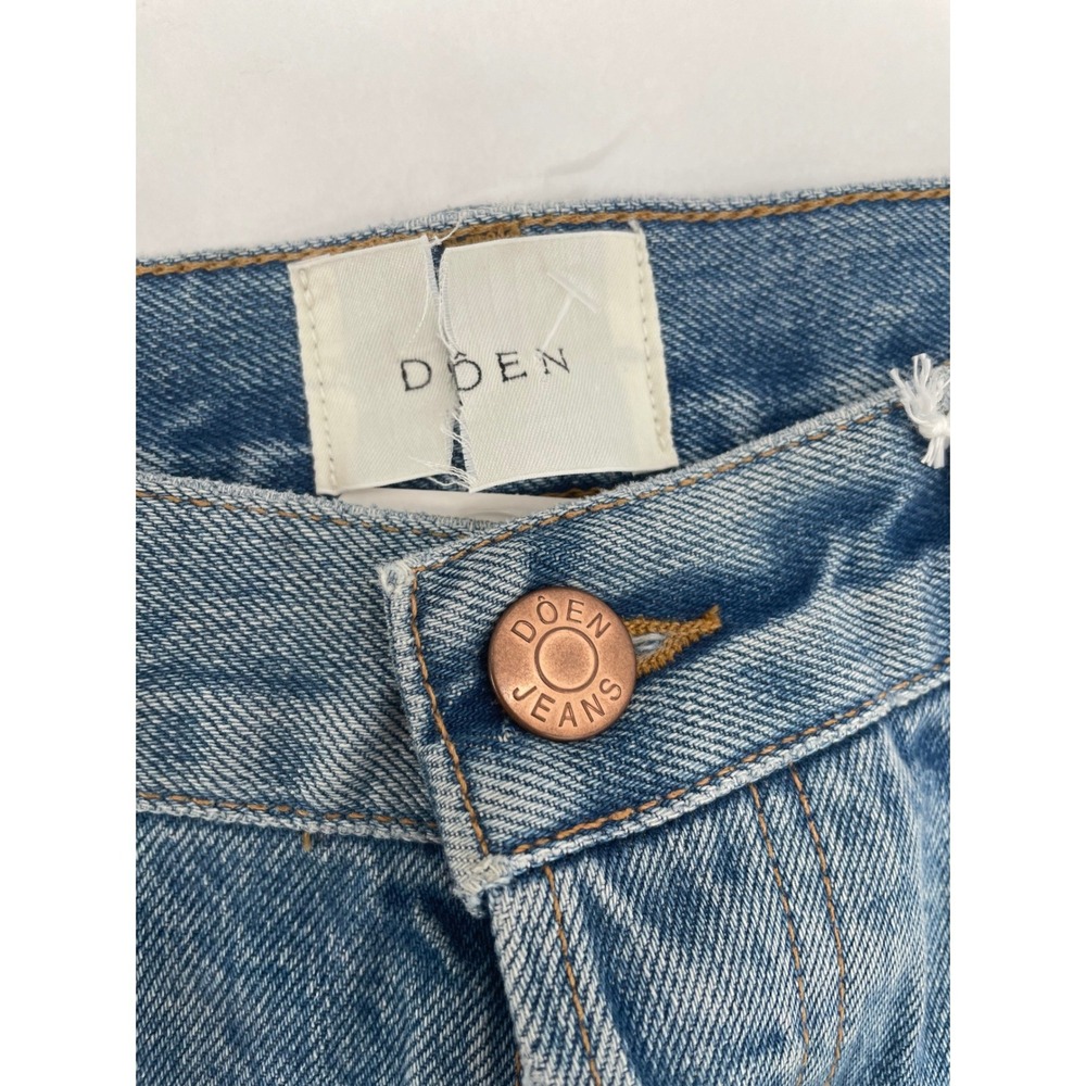 Doen Women's Jeans Garconne Wide Leg Blue Cotton 26 - Picture 3 of 9